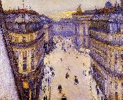 Gustave Caillebotte Rue Halevy, vue d'un sixieme etage oil